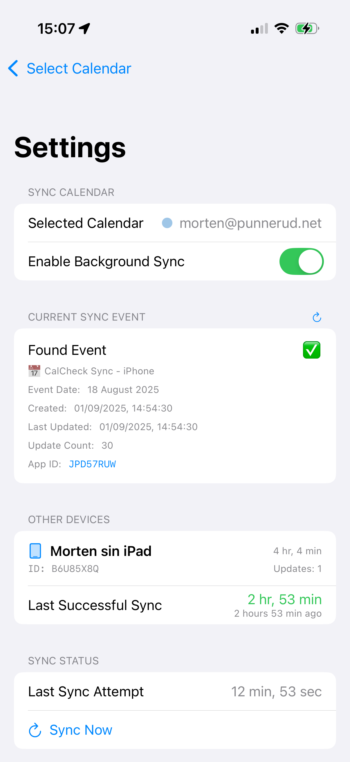 CalCheck Screenshot 1